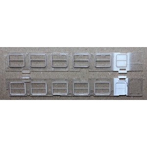 6 x okno (szyba) wagonu osobowego H0