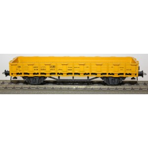 2-osiowa żółta platforma dźwigowa Rr20 kolei DB- Roco H0