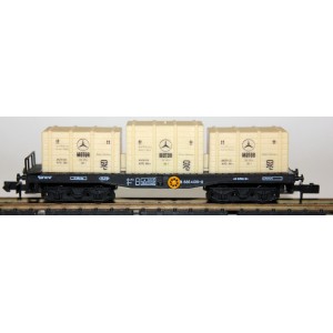 4-osiowa platforma kolei DB ze skrzyniami- Arnold N