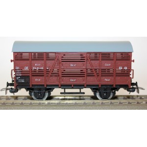 2-osiowy wagon DR do przewozu zwierząt- Piko H0