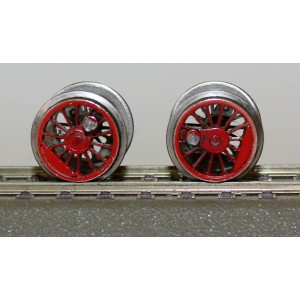 Koło toczne- zestaw kołowy- 15 mm lokomotyw H0.